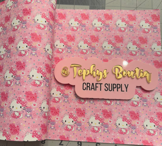 Litchi Leather Hello Kitty