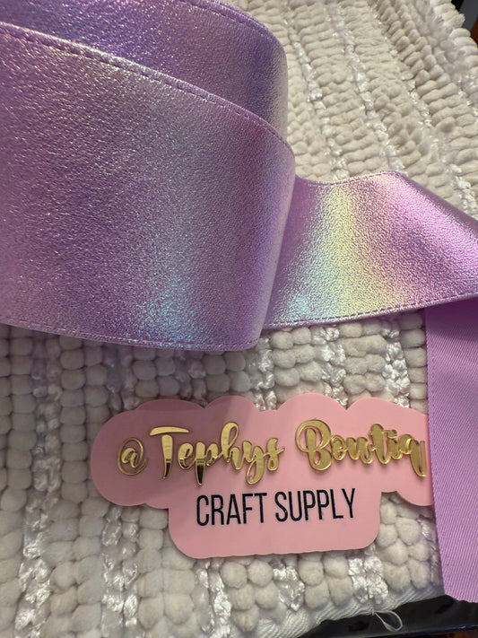 Cinta Lila metalica 3”