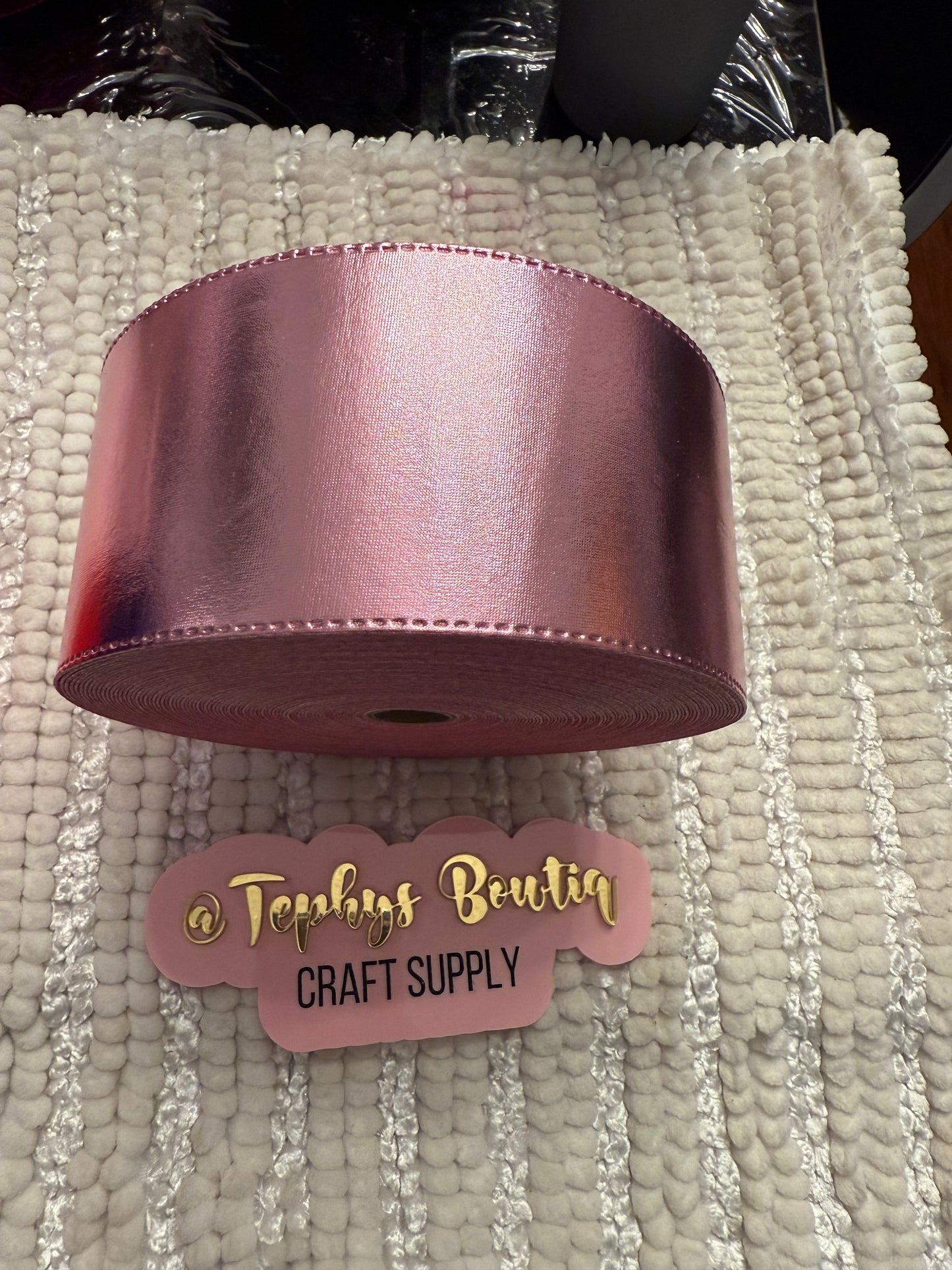 Cinta Baby Pink metalica 3”