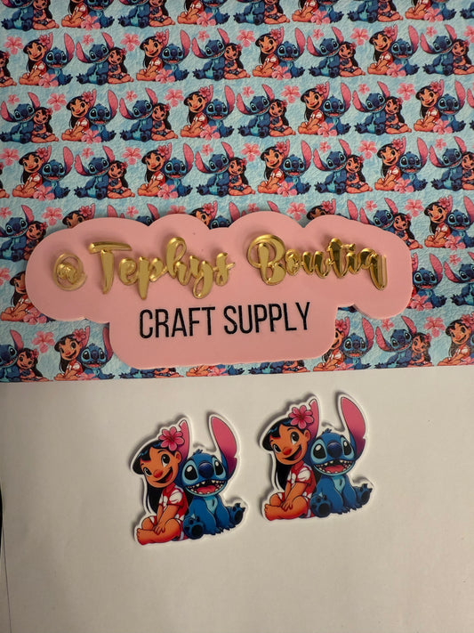 Litchi Leather Lilo Stitch