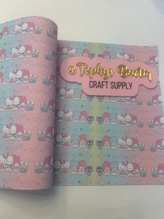 Litchi Leather Sanrio Estrellas