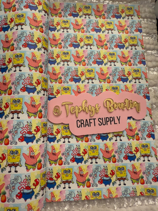 Litchi Leather Sponge Bob