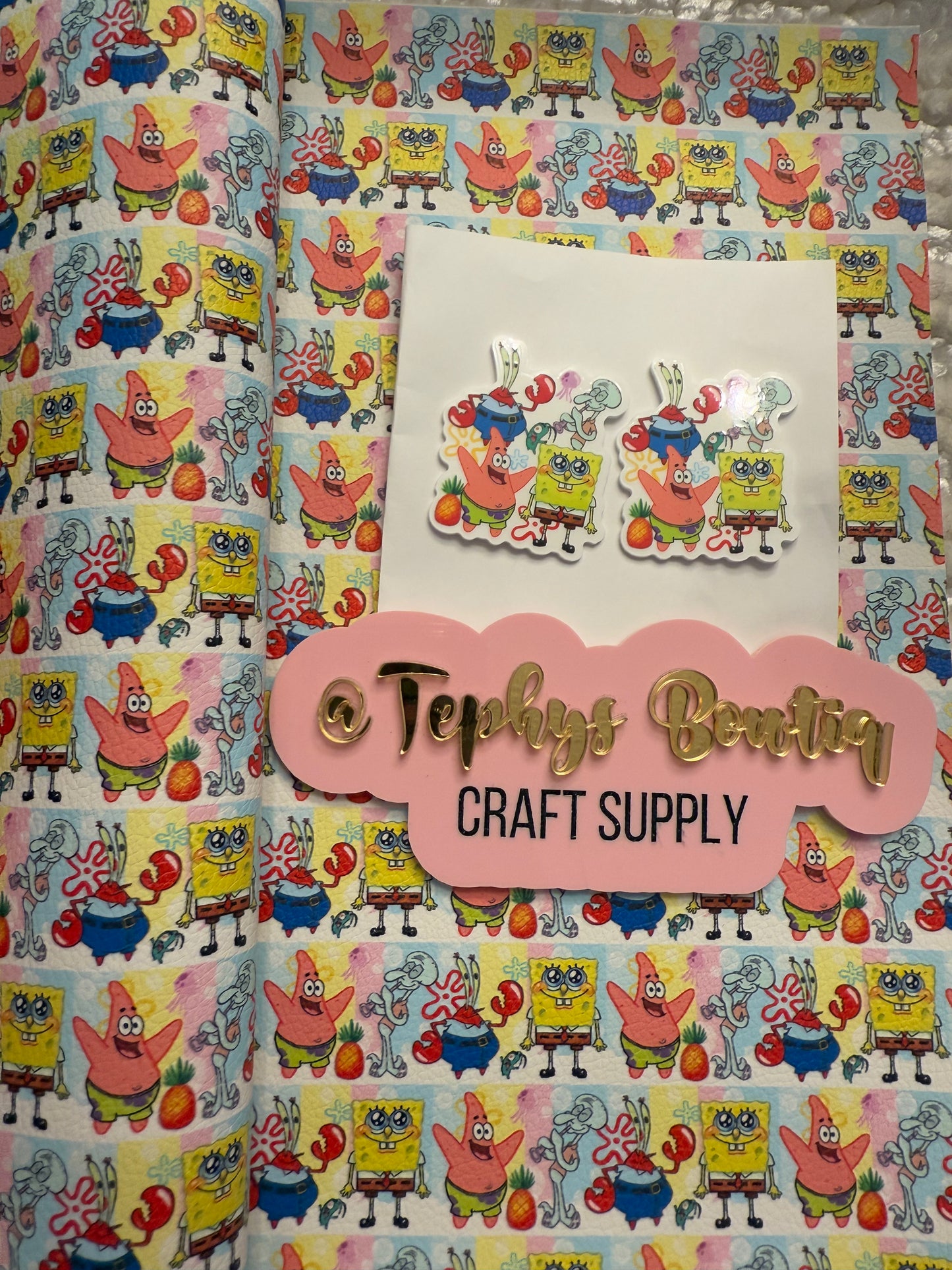 Litchi Leather Sponge Bob