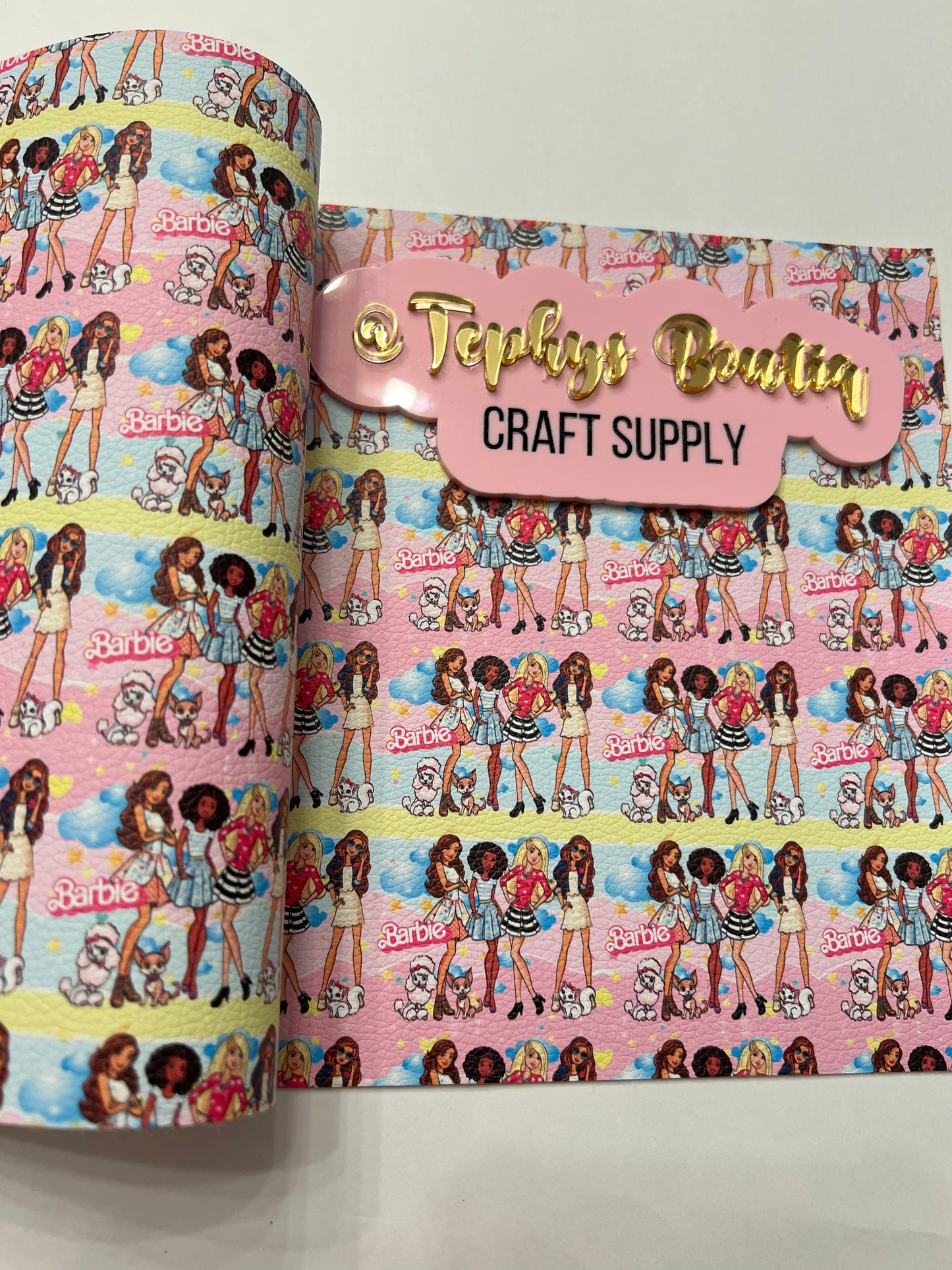 Litchi Leather Barbie Friends Pets