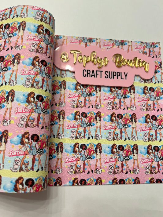 Litchi Leather Barbie Friends Pets