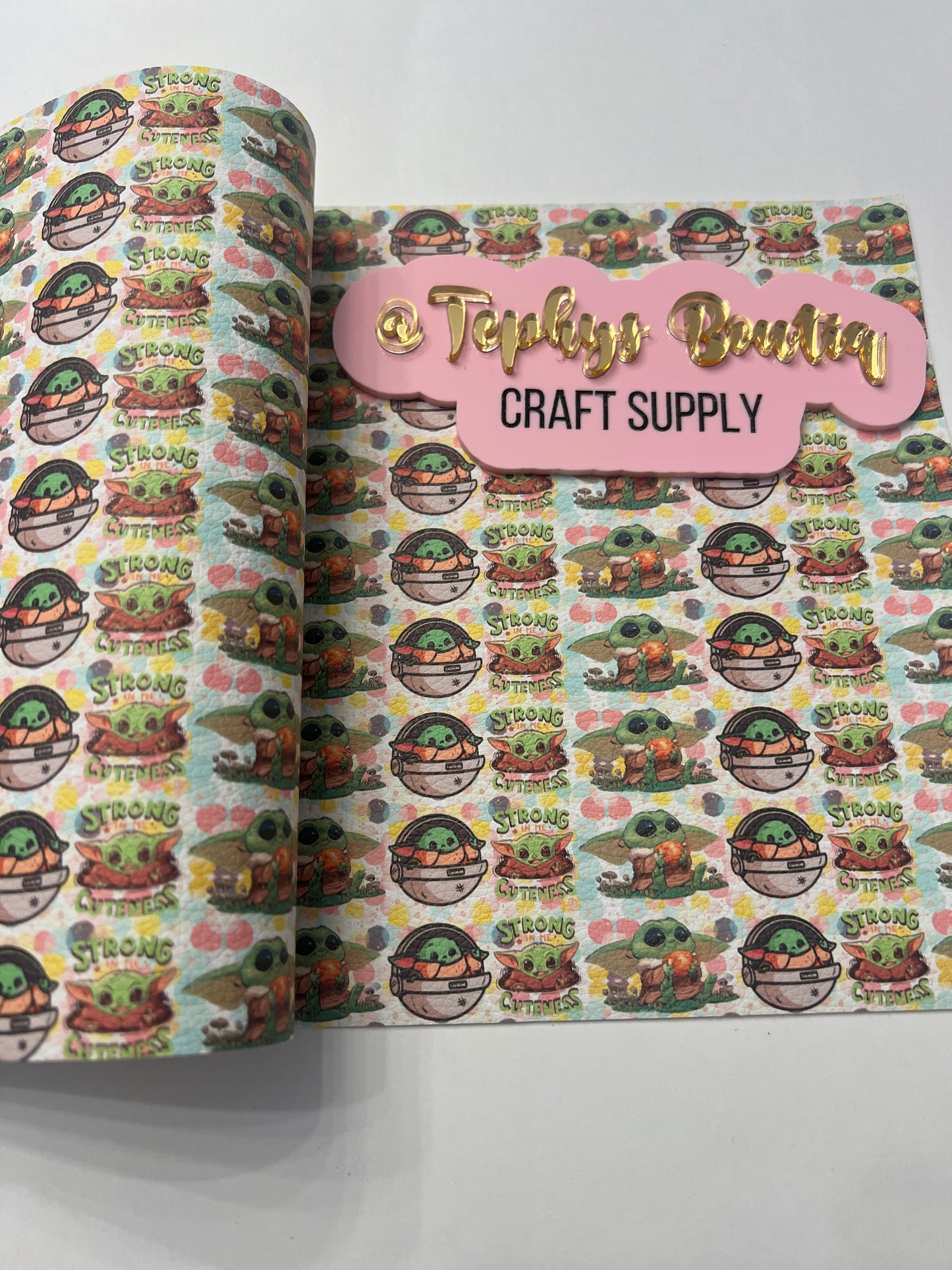 Baby Yoda Litchi Leather