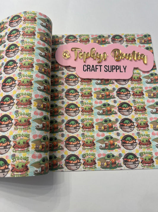 Baby Yoda Litchi Leather