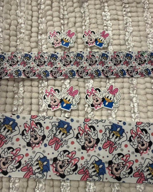 Cinta Minnie y Daisy  3” y 1.5”