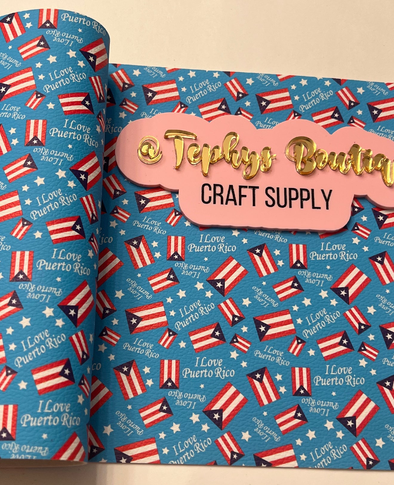 Litchi Leather PR Azul