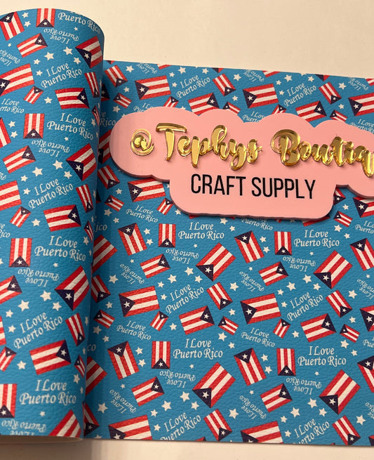 Litchi Leather PR Azul