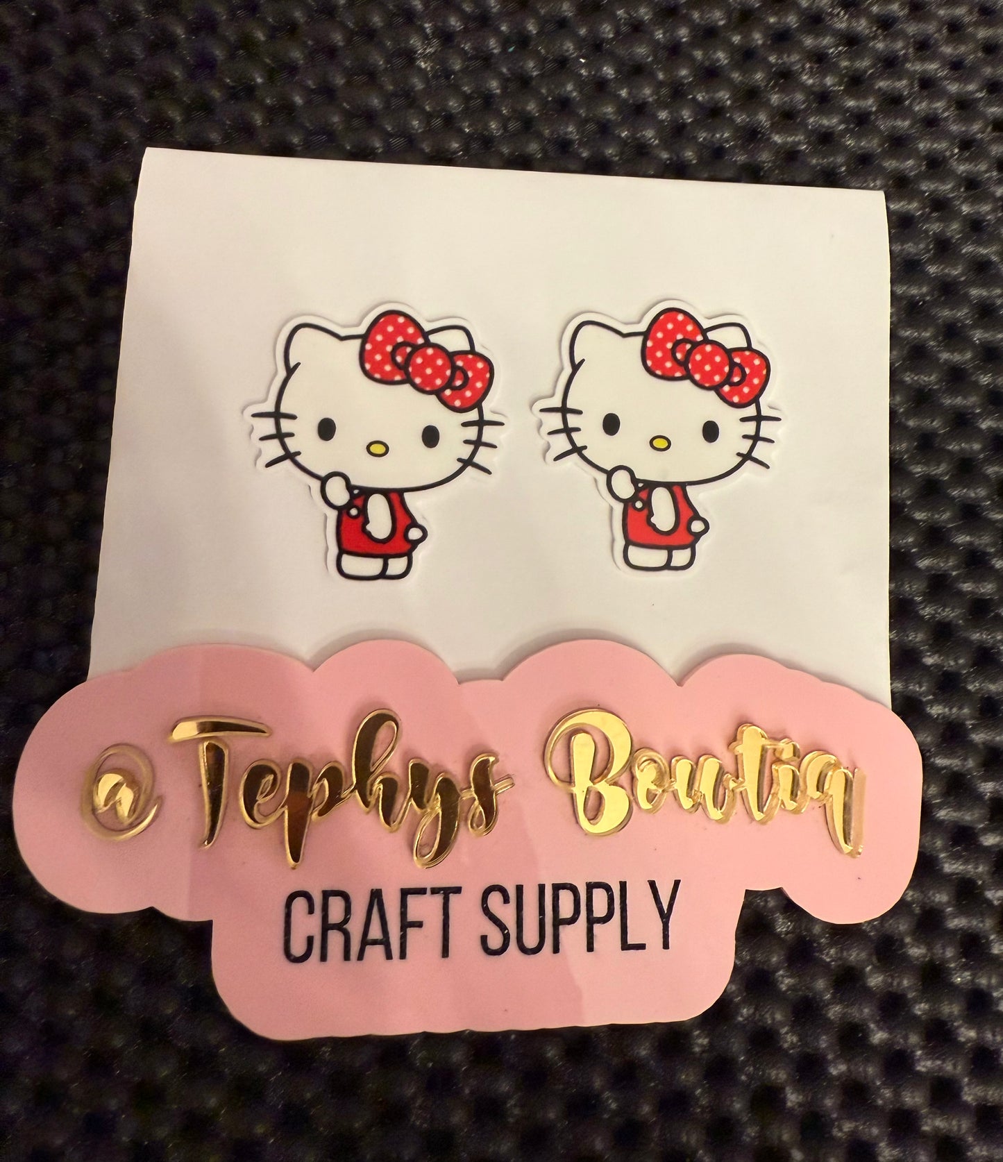 Litchi Leather Kitty Rojo