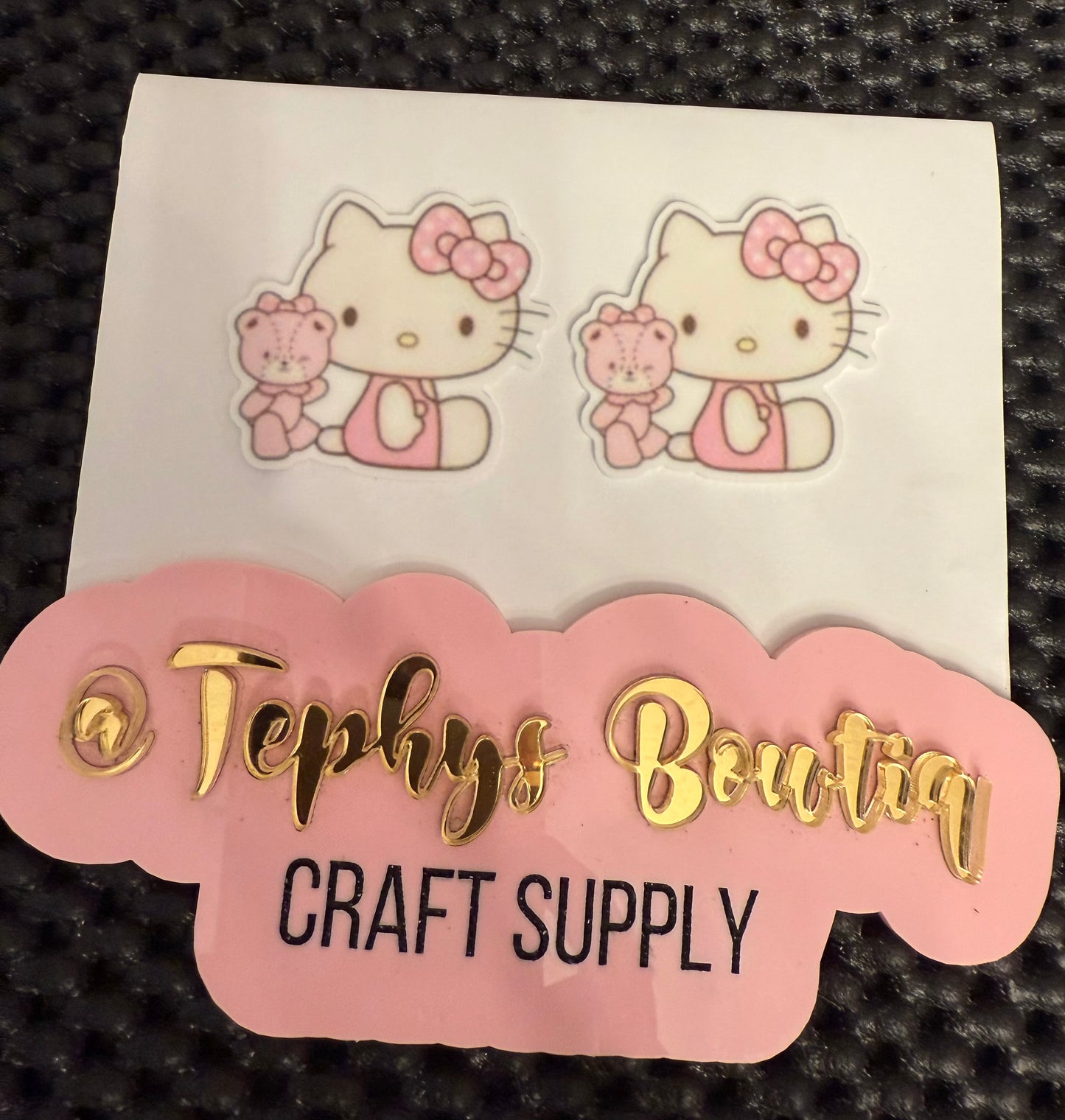 Litchi Leather Kitty Rosa claro