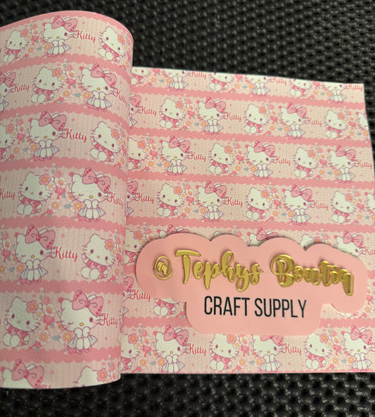 Litchi Leather Kitty Rosa