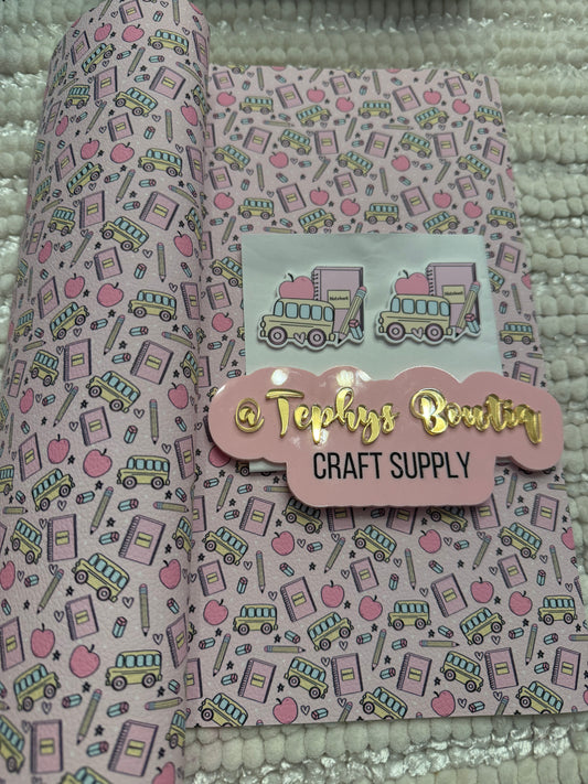 Litchi Leather Bus Pink