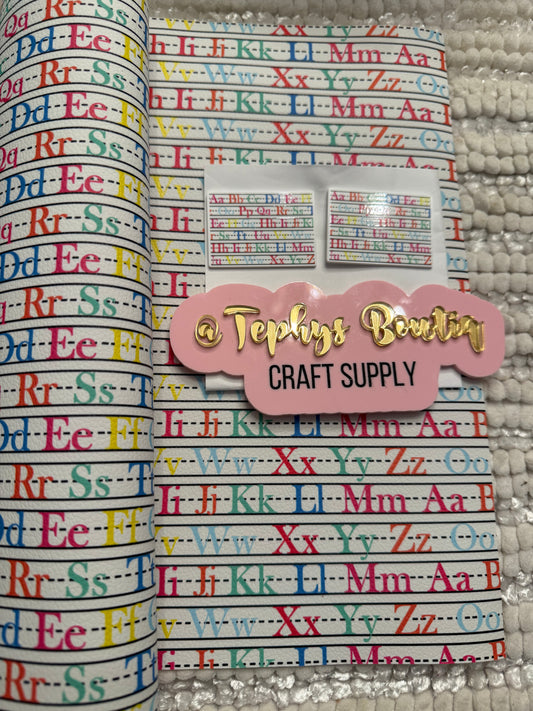 Litchi Leather Abecedario