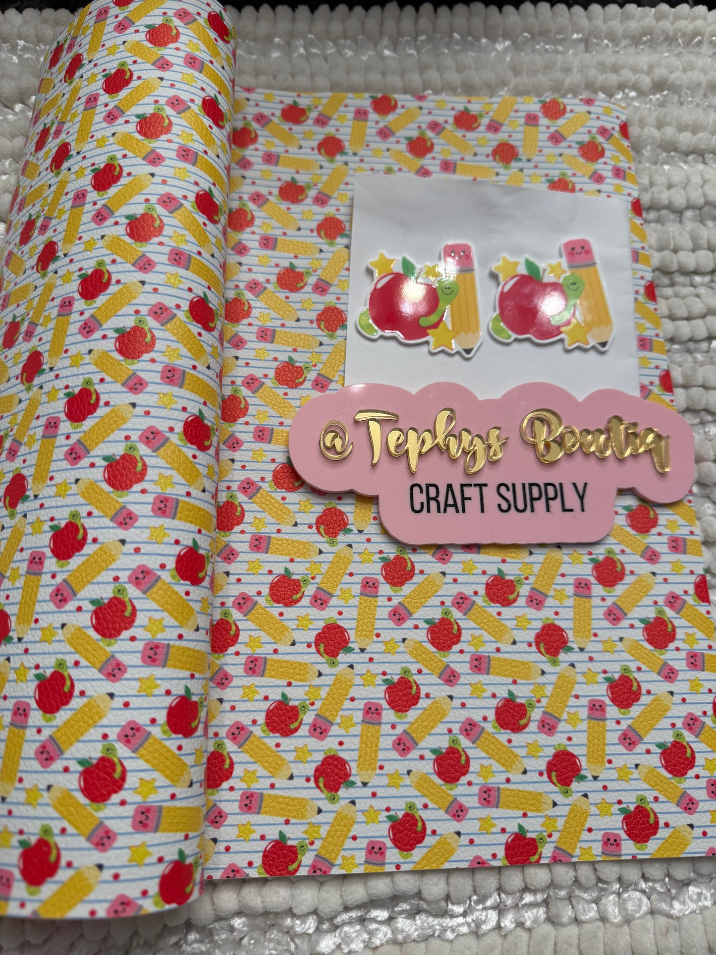 Litchi Leather Manzana con lapiz